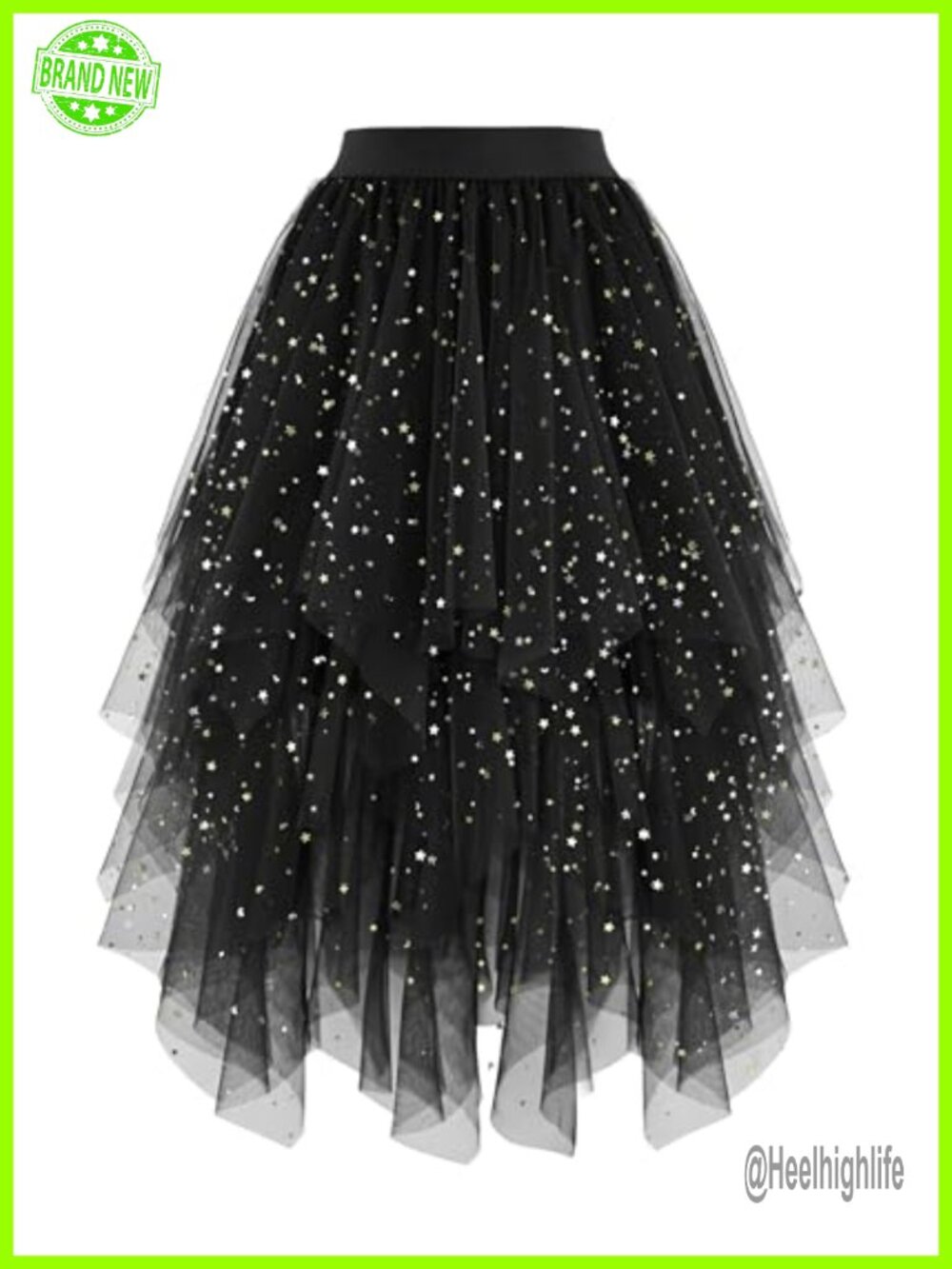 Tulle Skirt A-Line Layered Mesh Tutu High Waisted Women's